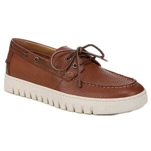 Vionic Men's 9 Uptown Boat Shoes Loafers‎  Comfort Casual Leather Slip On Brown